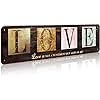 SOYAVE Home Inspirational Wall Art, Family Love Sign, Retro Artwork Decoration for Bedroom, Living Room & Home Wall Decor (4 x 16 inch, Love)