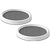 Copco Non-Skid Pantry Cabinet Lazy Susan Turntable, 9-Inch, White/Gray 2