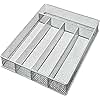 Copco 2555-7873 Mesh 5-Part In-Drawer Cutlery Organizer, Silver, Large