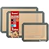 Silicone Baking Mat, Katbite Large Baking Mat Set of 3-2 Half Sheets Mats (11 5/8" x 16 1/2") + 1 Quarter Baking Sheets, Reusable & Nonstick Bakeware Mats for Cookies, Macarons, Bread and Pastry