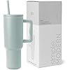 Simple Modern 40 oz Tumbler with Handle and Straw Lid | Insulated Cup Reusable Stainless Steel Water Bottle Travel Mug Cupholder Friendly | Gifts for Women Him Her | Trek Collection | Sea Glass Sage