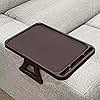 Xchouxer Sofa Armrest Clip Table, TV Snack Tray, Handy Remote Controls/Drinks/Phone Holder (Cherry)