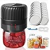 KITOOL Electric Mason Jar Vacuum Sealer Kit for Wide-Mouth & Regular-Mouth Mason Jars, Food Saver Vacuum Canning Sealer Machine Includes 16 Jar Lids