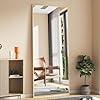 FOYEESION Full Body Mirror, 71" x 31" Full Length Mirror with Stand, Hanging Mirror Wall Mounted Mirror with Aluminum Alloy Frame, Floor Mirror for Living Room Bedroom, Gold