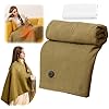 Portable Heated Shawl, 2025 New Heated Shawl Wraps for Women, Portable Soft Zipper Electric Heated Blanket Shawl, 3 Heating Levels, USB Heated Blanket Shawl, Machine Washable (Green)
