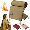 Heated Shawl Portable Heated Blanket Shawl Wraps for Women Soft Zipper Electric Heated Blanket Shawl USB Powered 3 Heating Levels Washable Heated Shawl for Indoor Outdoor Comfort (01 Green)