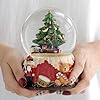 LOVE FOR YOU Gift Wrapped Nutcracker Christmas Tree Music Box Color Light Xmas Train Musical Snow Globe for Girls and Boys Baby Kids Daughter Mom Granddaughter Grandma Sisters Women Presents Gifts