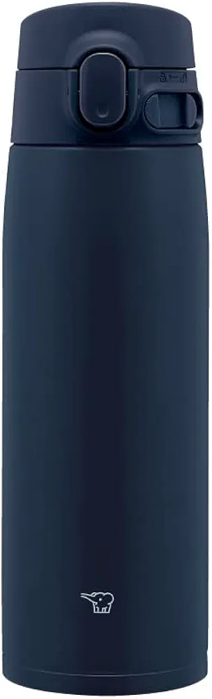 Zojirushi SM-VA60-AD Water Bottle, One-Touch Stainless Steel Mug, Seamless, 20.3 fl oz (600 ml), Navy