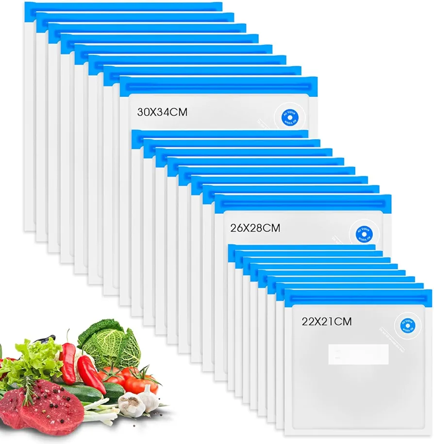 VOYOR Handheld Vacuum Sealer VS210 - Vacuum Bags 24 pcs VS211 (24 Bags)