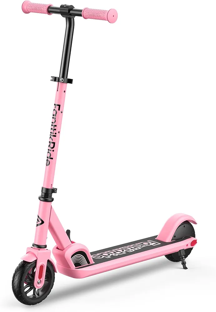 FanttikRide C9 Electric Scooter for Kids 3.9 ft - 5.2 ft, 6/10MPH, 5 Miles Range, LED Display, Adjustable Height, Foldable, Rubber Wheels, Lightweight, Scooter for Kids up to 132 lbs