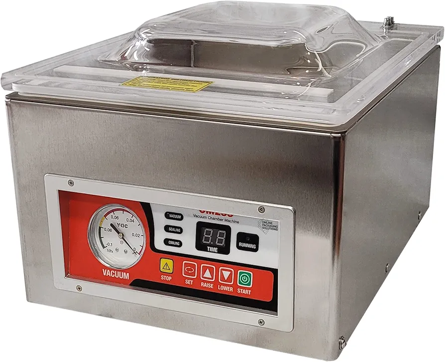 Chamber Vacuum Sealer, CM255, Perfect for Home and Commercial Kitchens, Industrial Grade Packaging Machine with High Powered Pump