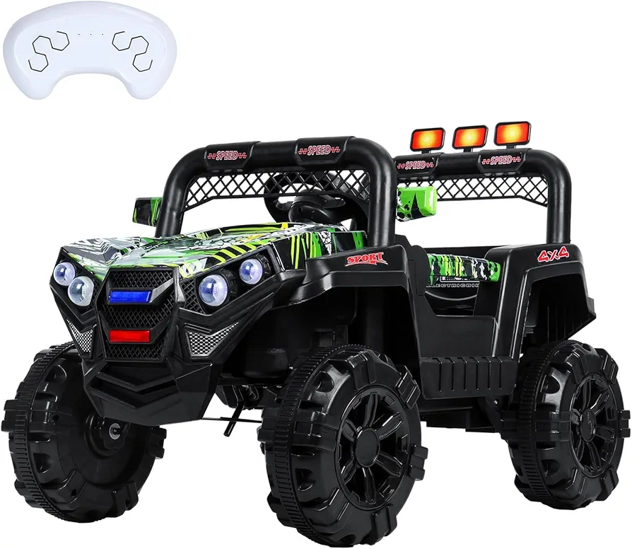 12v Kids Ride On Car, 4-Wheels Quad ATV Play Car, Toddler Electric Car, 1.8mph Max Speed, Treaded Tires, Rubber Handles, Metal Frame ATV for Kids Ages 8-12 Orange