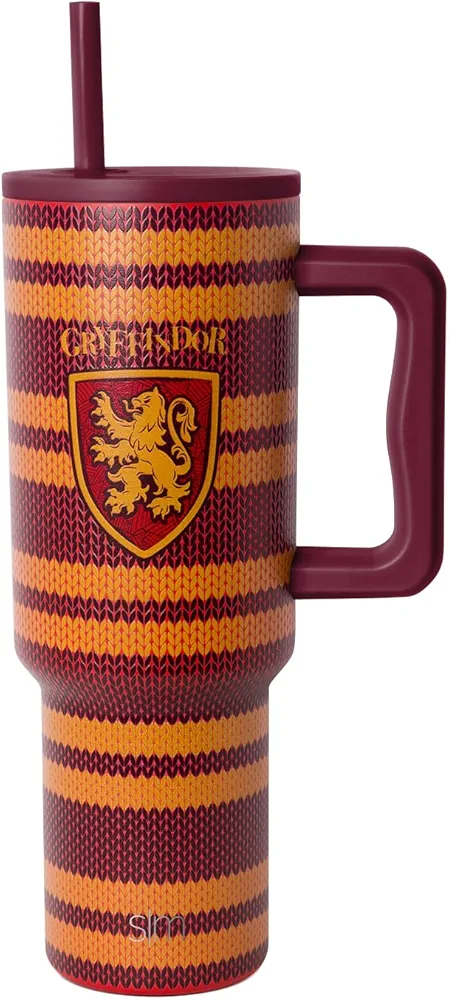 Simple Modern Harry Potter 40 oz Tumbler with Handle and Straw Lid | Insulated Reusable Stainless Steel Water Bottle Travel Mug | Gift for Women Men Him Her | Trek Collection | 40oz | Griffindor Scarf