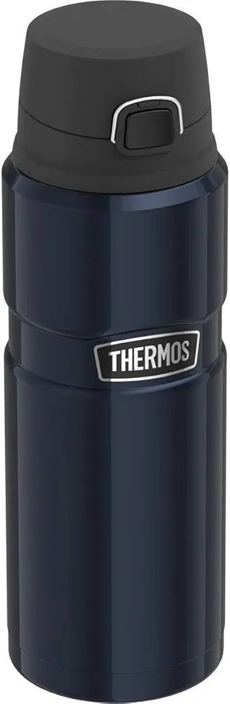 THERMOS Stainless King Vacuum-Insulated Drink Bottle, 24 Ounce, Midnight Blue