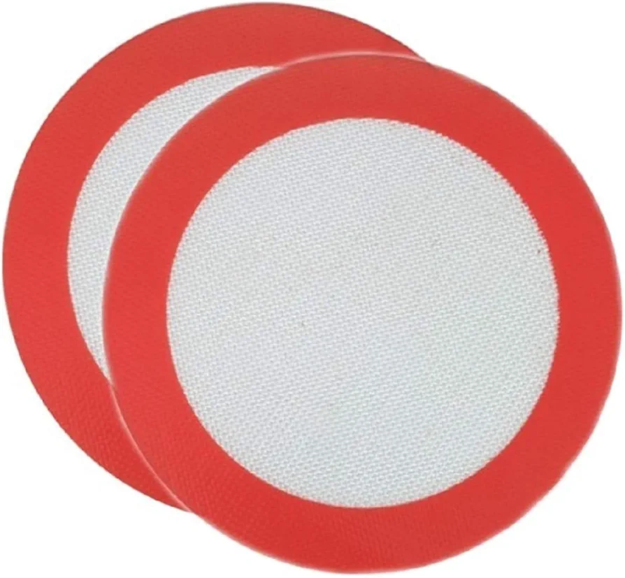 Premium Non Stick Reusable Round Silicone Baking Mat Set Of 2 Diameter 8.5 inch Perfect For 9 inch Round Cake Pan Liner Baking Sheets