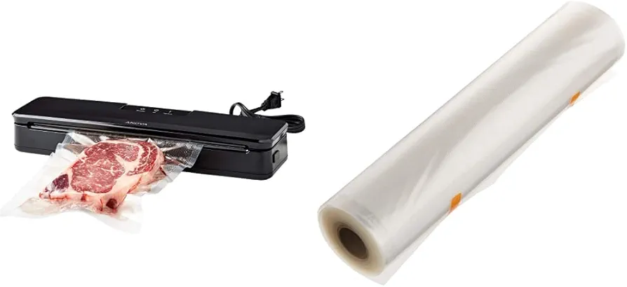 Anova Culinary ANVS01-US00 Anova Precision Vacuum Sealer, Includes 10 Precut Bags, For Sous Vide and Food Storage & Vacuum Sealer Bag (Rolls)
