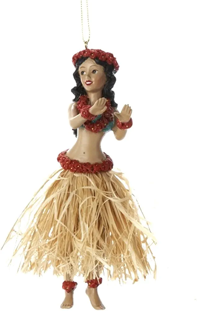 Hawaii Christmas Ornament Hula Girl Dancer [5 Inches]