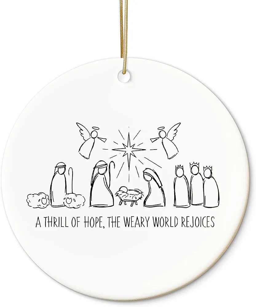 Christian Christmas Ornaments, Nativity Ornaments, Biblical Gifts for Women, Jesus Decor, Biblical Gifts, Christian for Women, Christian Ornaments for Christmas Tree
