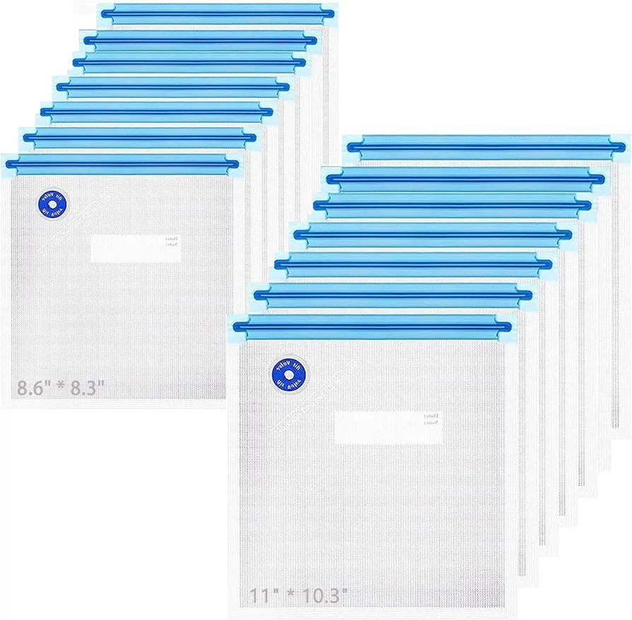 Vacuum Sealer Bags for Food - Matched Food Storage Bags compatible with Our Vacuum Sealer Machine for Food Preservation & Fresh (Two Sizes 14PCS)
