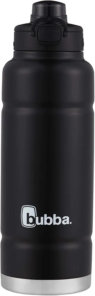 Bubba Trailblazer 40oz Vacuum-Insulated Stainless Steel Water Bottle with Push-Button Leakproof Lid, Keeps Drinks Cold up to 24hrs or Hot up to 12hrs, Great for Travel, Work, School, Licorice