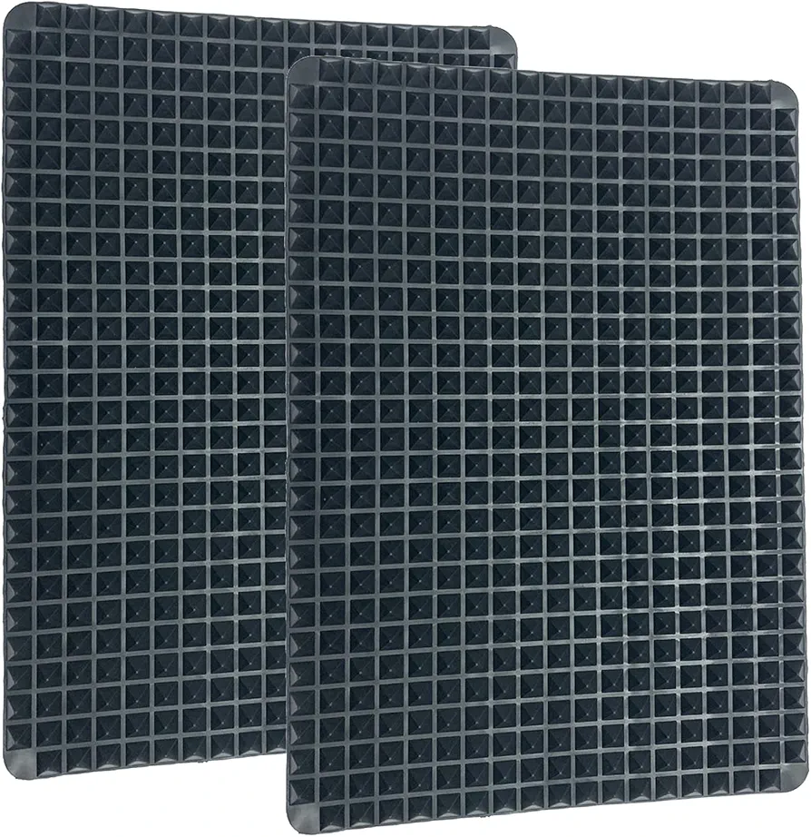 Silicone Mats for Baking Sheets Oven Mat 2 Pack 16"x11" Cooking Pan Non-Stick Reducing Sheet for Grilling BBQ Kitchen Home(2 Pack Black)