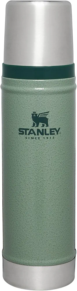 Stanley Classic Vacuum Insulated Wide Mouth Bottle - Hammertone Green - BPA-Free 18/8 Stainless Steel Thermos for Cold & Hot Beverages - 20 oz