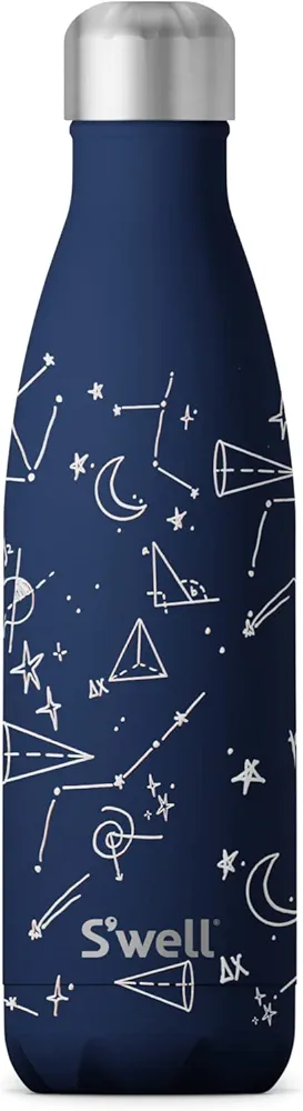 S'well Stainless Steel Water Bottle 17 ounces Midnight Sky Triple Layered Vacuum Insulated Containers Keeps Drinks Cold for 36 Hours and Hot for 18 Perfect for On the Go