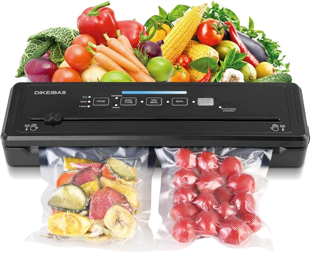 Vacuum Sealer Machine | Powerful 85kPa Suction | Bags and Cutter Included | Compact One-Touch Automatic Food Sealer with External Vacuum System | Preserve Freshness, Prevent Freezer Burn