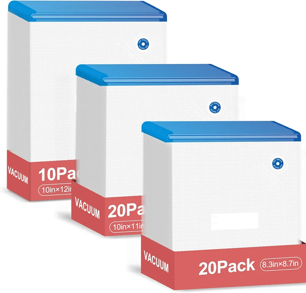 50 Pack Food Vacuum Sealer Bags, Reusable Sous Vide Bags for Food and Cooking, Food Storage
