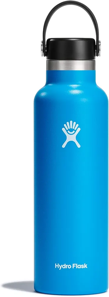 Hydro Flask Standard Mouth Flex Cap Bottle - Stainless Steel Reusable Water Bottle - Vacuum Insulated, Dishwasher Safe, BPA-Free, Non-Toxic