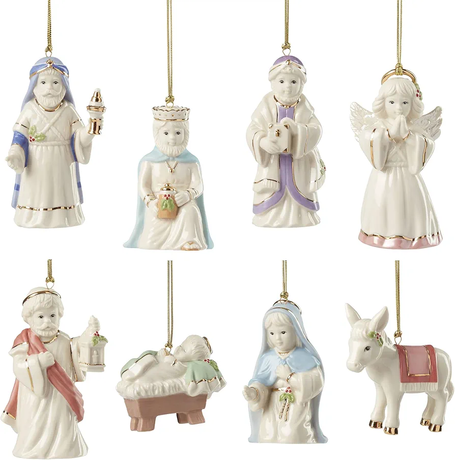 Lenox 896533 First Blessings Nativity 8-Piece Ornament Set