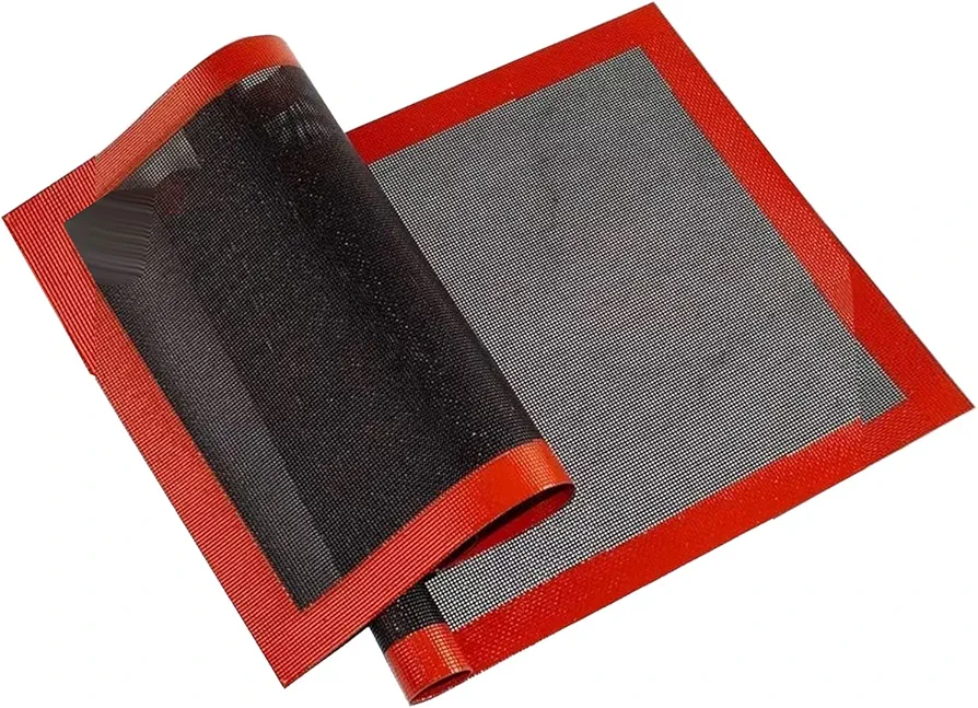 2 Pcs Silicone Baking Mat,Reusable Cookie Sheets Liner, Thickened Heat Resistant Oven Liner,Food Safe Baking Mat,Nonstick Bakeware Mats for Cookies, Macarons, Bread and Pastry,15.7" x 11.8"