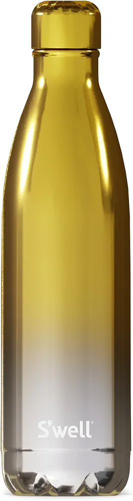S'well Stainless Steel Water Bottle, 25oz, Yellow Gold Ombre, Triple Layered Vacuum Insulated Containers Keeps Drinks Cold for 48 Hours and Hot for 24, BPA Free, Perfect for On the Go