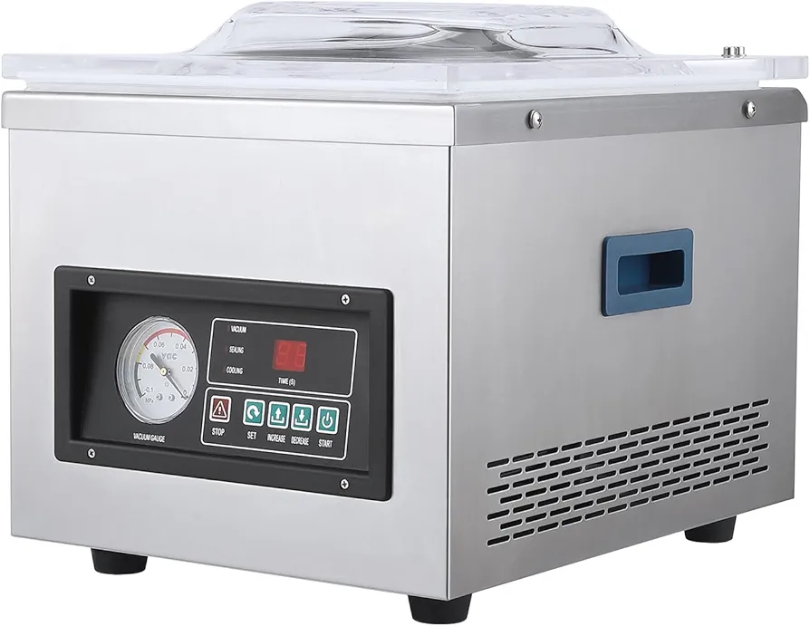 Chamber Vacuum Sealer machine, 10.2 Inch, 3.5 m³/h Pump Rate, Excellent Sealing Effect with Automatic Control, Household and Commercial Vacuum Sealing Machines with Stainless Steel Structur