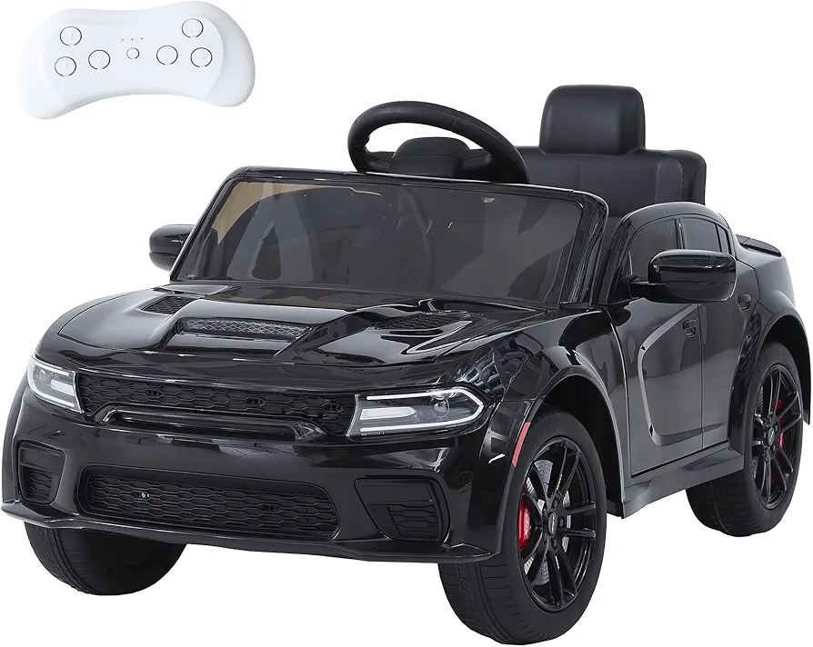 12V Kids Ride on Car W/Parents Remote Control,Powerful 2x390W Motor,Foot Pedal, 3 Speeds, USB,MP3, LED Lights, Safety Belt,Power Display,Slow Start,Four Wheel Suspension,for Kids Ages 3-8 Black