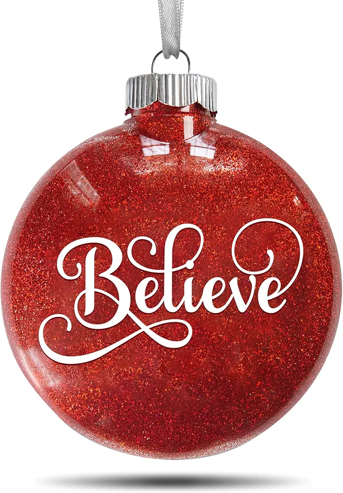 Believe Christmas Ornaments, Religious Gifts for Women Christian - Nativity Scene Ornaments for Christmas Tree, Nativity Ornaments for Christmas Tree, Christian Christmas Ornaments