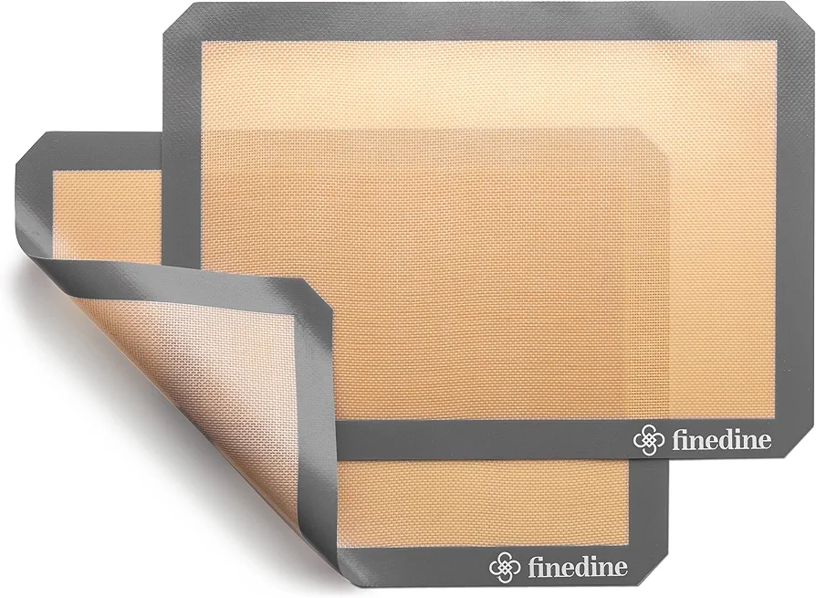 Fine Dine-Silicone baking mat set of 2-gray