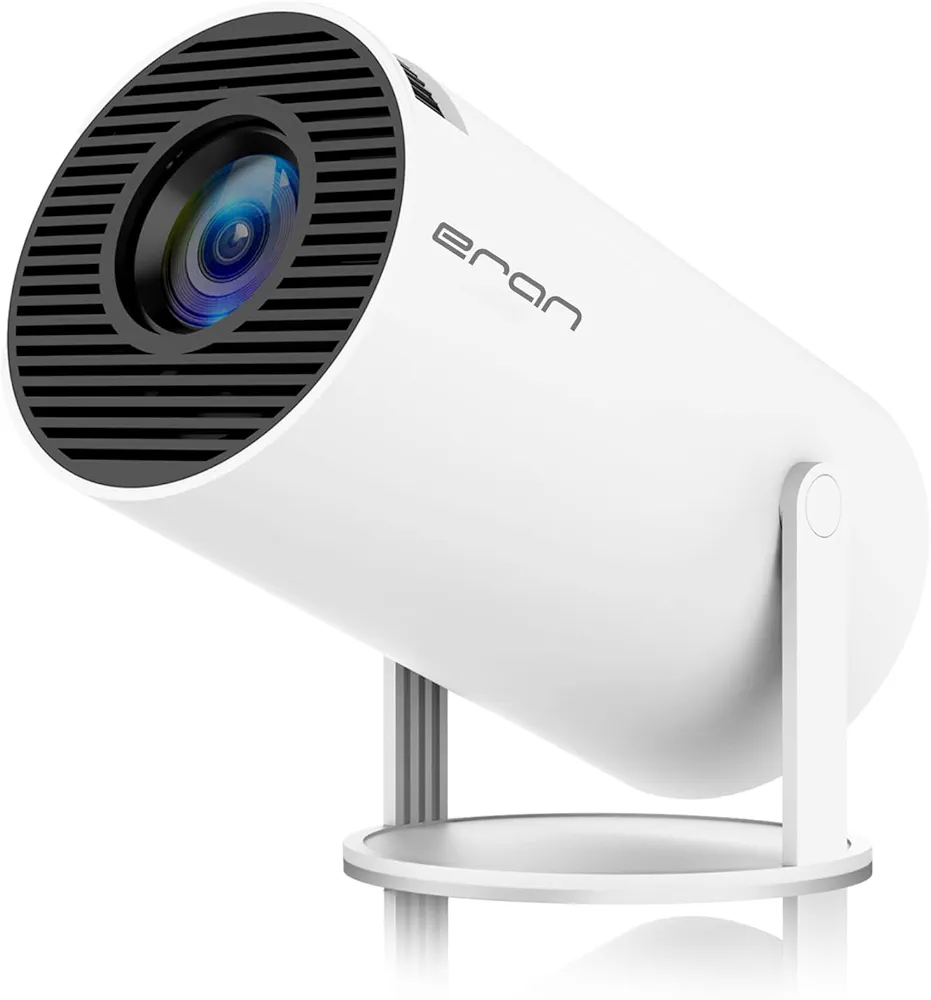 Mini Projector, HY300 PRO Portable Projector, Support 4K 1080P with Dual-Band WIFI6 5G Wireless 5.0 Bluetooth Android 13, 180° Rotatable, Auto Keystone Correction, 40"-130" Screen Video Projector