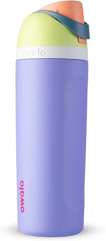 Owala FreeSip Insulated Stainless Steel Water Bottle with Straw for Sports and Travel, BPA-Free, 24-oz, Retro Boardwalk