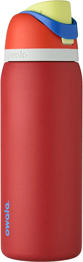 Owala FreeSip Insulated Stainless Steel Water Bottle with Straw for Sports and Travel, BPA-Free, 32-oz, Jetski